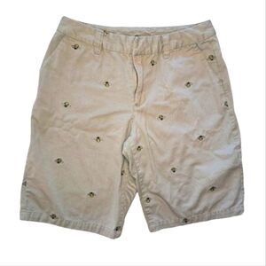 Susquehanna Trail Outfitters STO Green Bermuda Shorts with Bumblebees Size 10